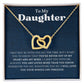 To My Daughter - Interlocking Hearts Necklace