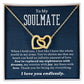To My Soulmate - Interlocking Hearts Necklace