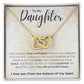 To My Daughter - Interlocking Hearts Necklace