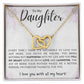 To My Daughter - Interlocking Hearts Necklace