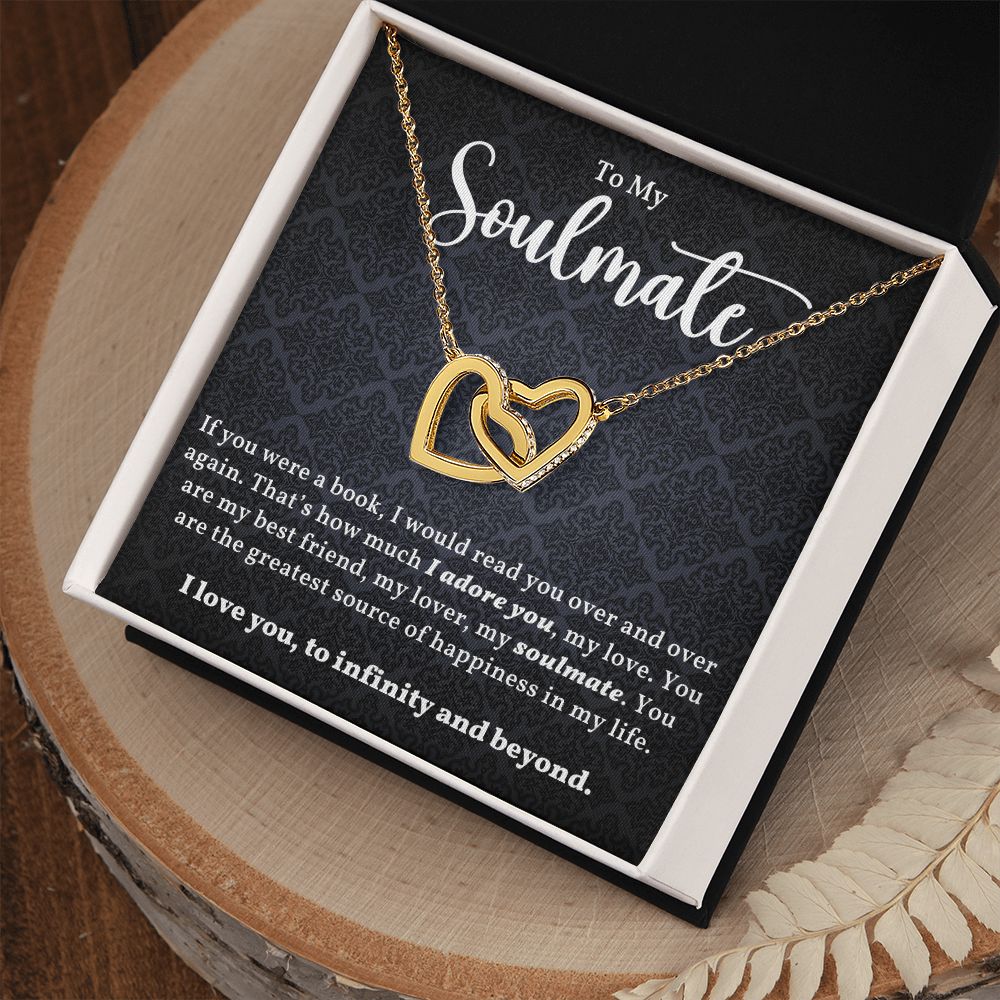 To My Soulmate - Interlocking Hearts Necklace