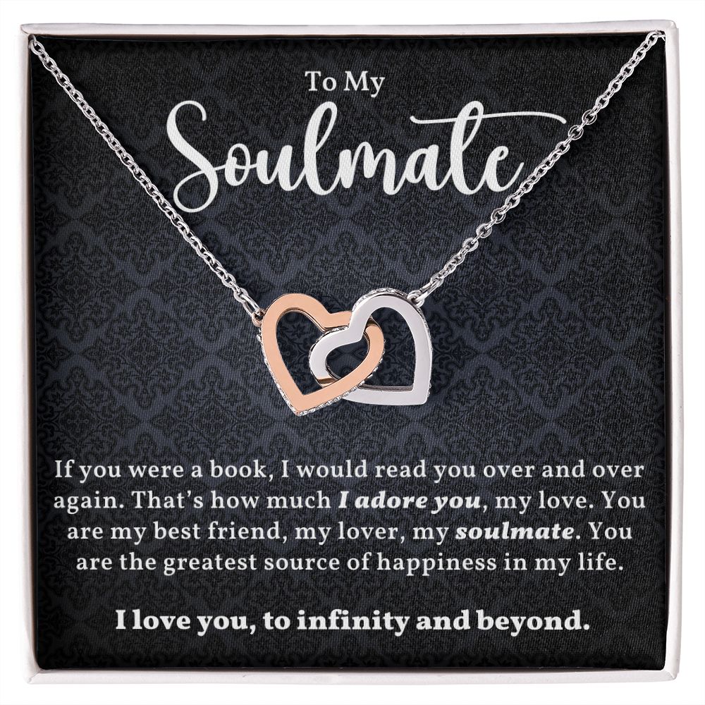 To My Soulmate - Interlocking Hearts Necklace