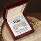 To My Beautiful Wife - Interlocking Hearts Necklace
