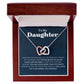 To My Daughter - Interlocking Hearts Necklace