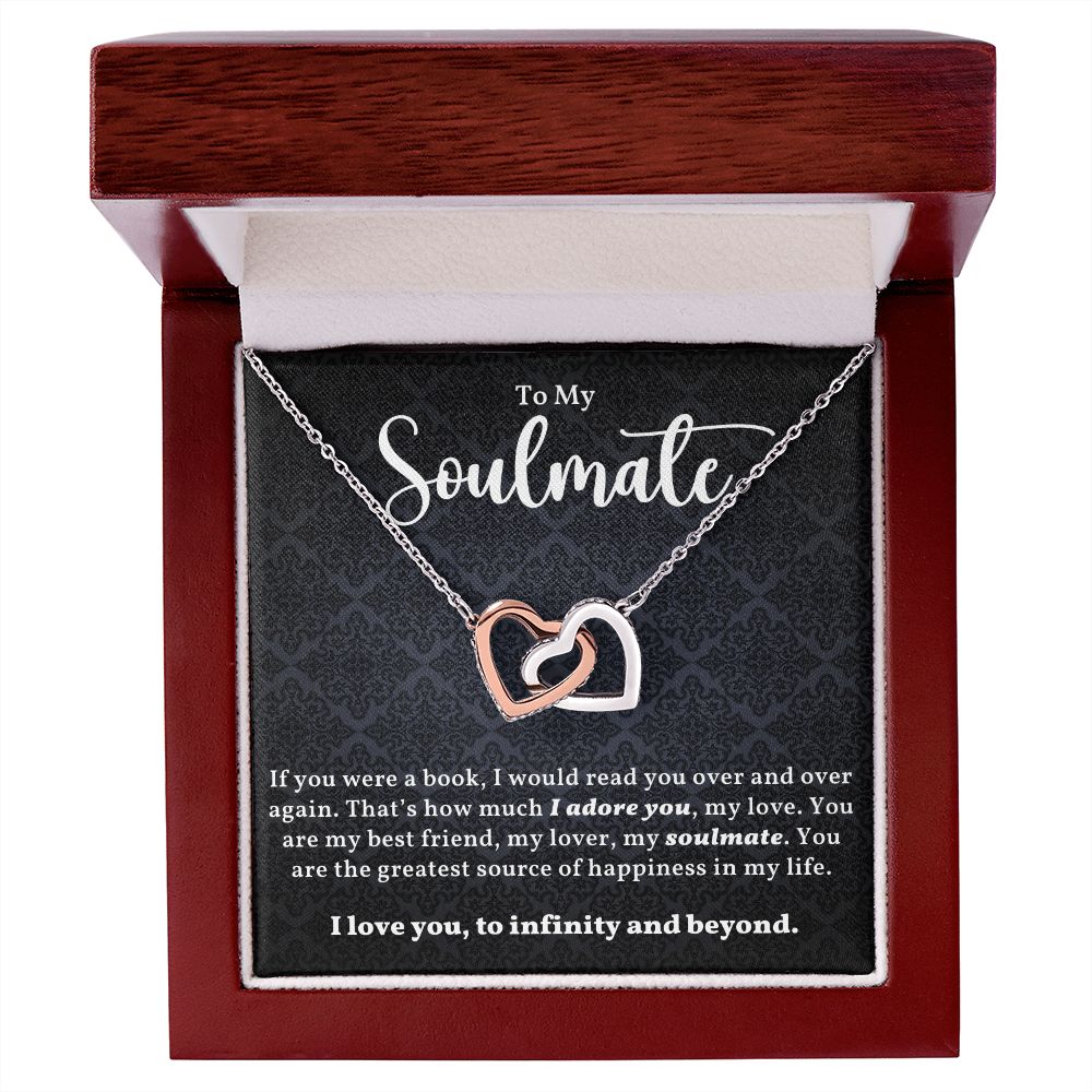 To My Soulmate - Interlocking Hearts Necklace