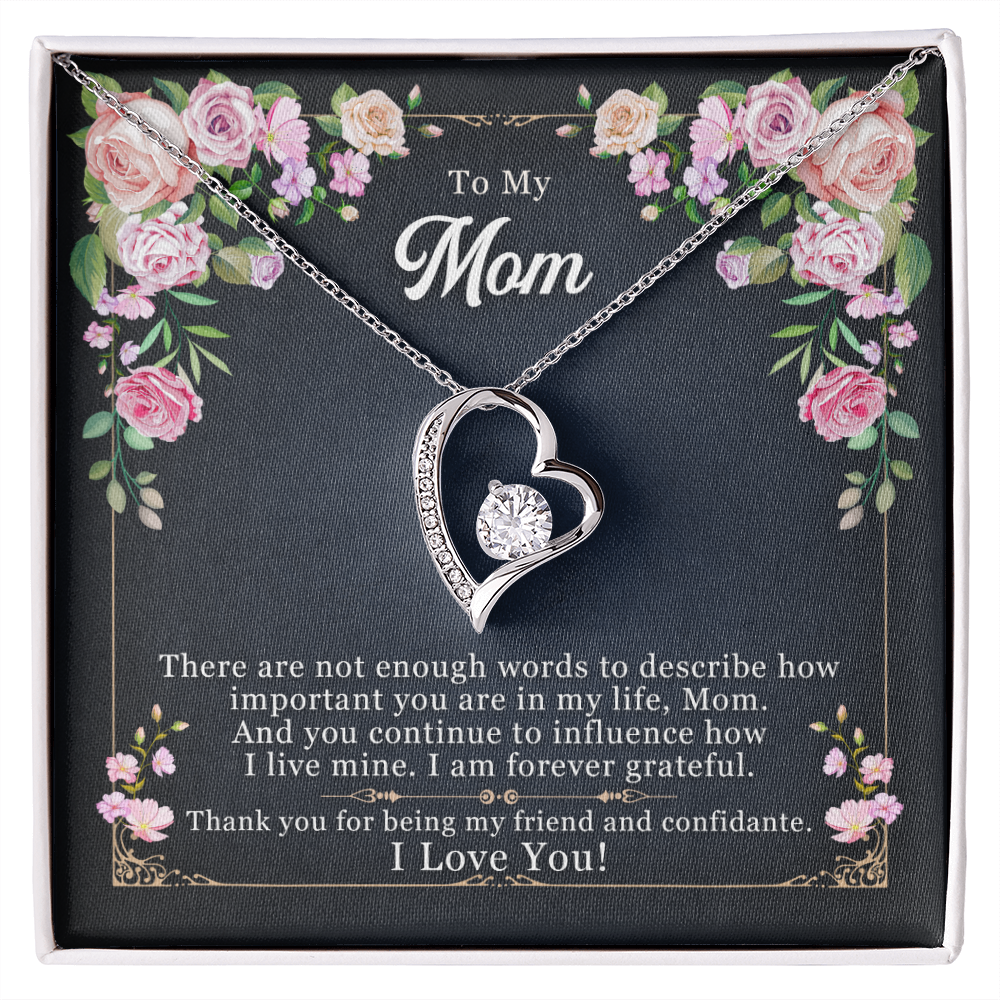 Mom - Forever Grateful - Forever Love Necklace