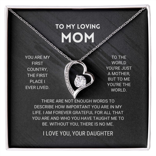 Mom - The World - Forever Love Necklace