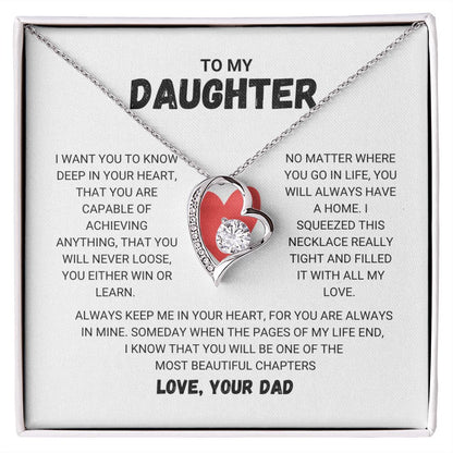 To My Daughter - Forever Love Necklace