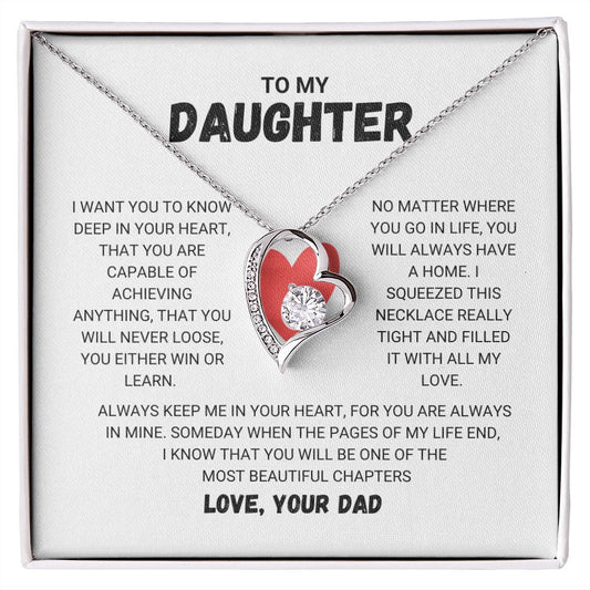 To My Daughter - Forever Love Necklace