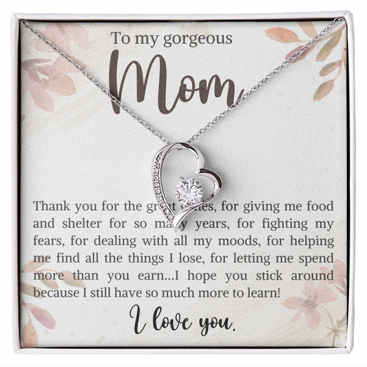 To My Gorgeous Mom - Love Knot Necklace