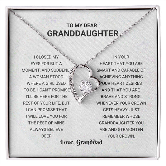 To My Dear Granddaughter - Forever Love Necklace