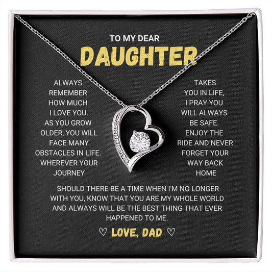 To My Dear Daughter - Forever Love Necklace