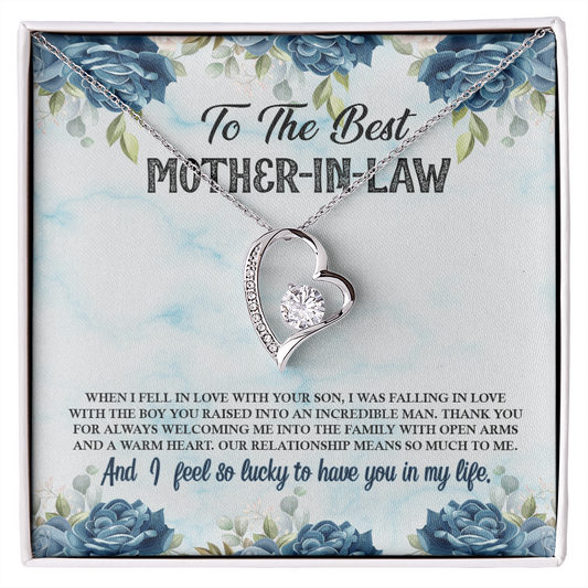Mother-in-Law - Lucky to Have You - Forever Love Necklace