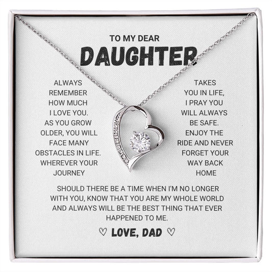 To My Dear Daughter - Forever Love Necklace