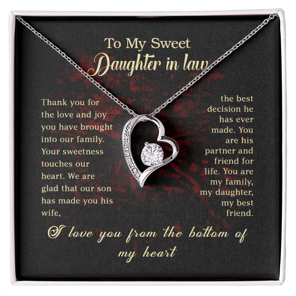 Daughter-in-Law - Thank You for the Love - Forever Love Necklace