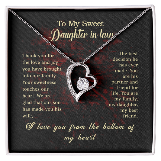 Daughter-in-Law - Thank You for the Love - Forever Love Necklace