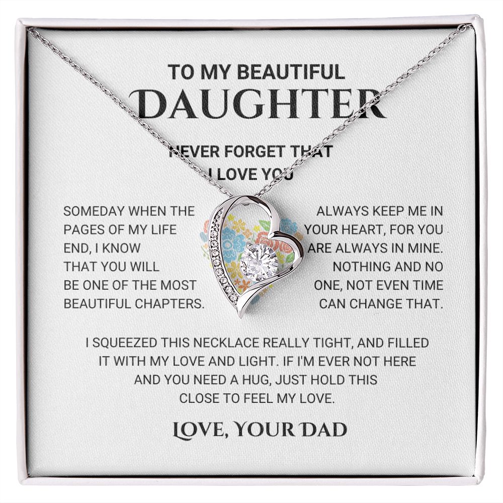 To My Beautiful Daughter - Forever Love Necklace