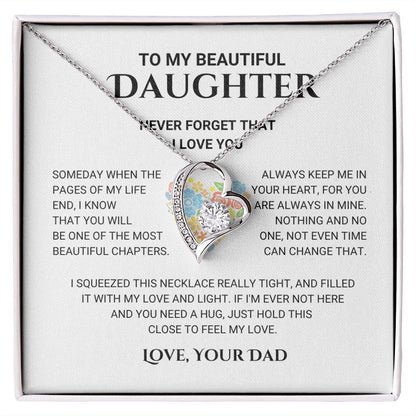 To My Beautiful Daughter - Forever Love Necklace