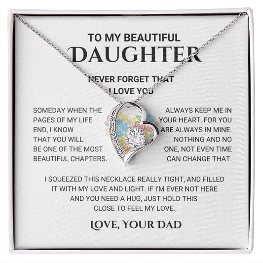 To My Beautiful Daughter - Forever Love Necklace