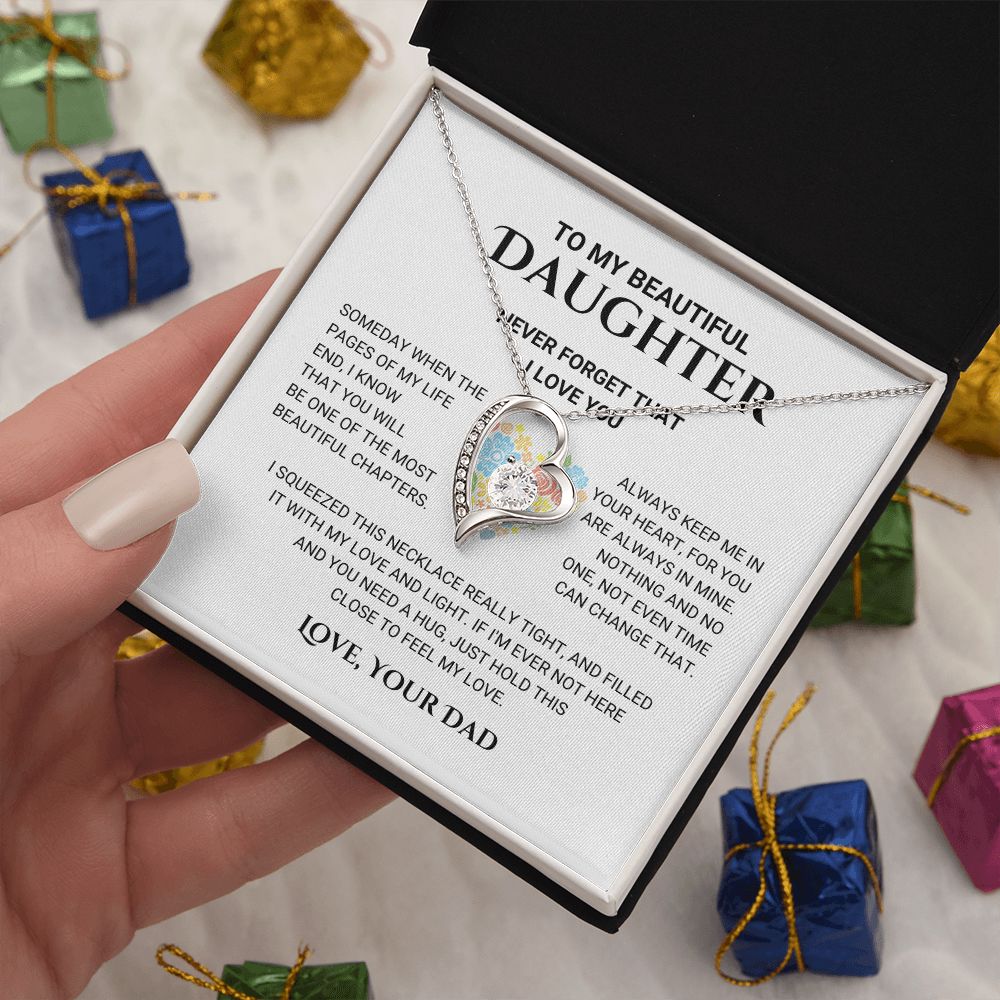 To My Beautiful Daughter - Forever Love Necklace