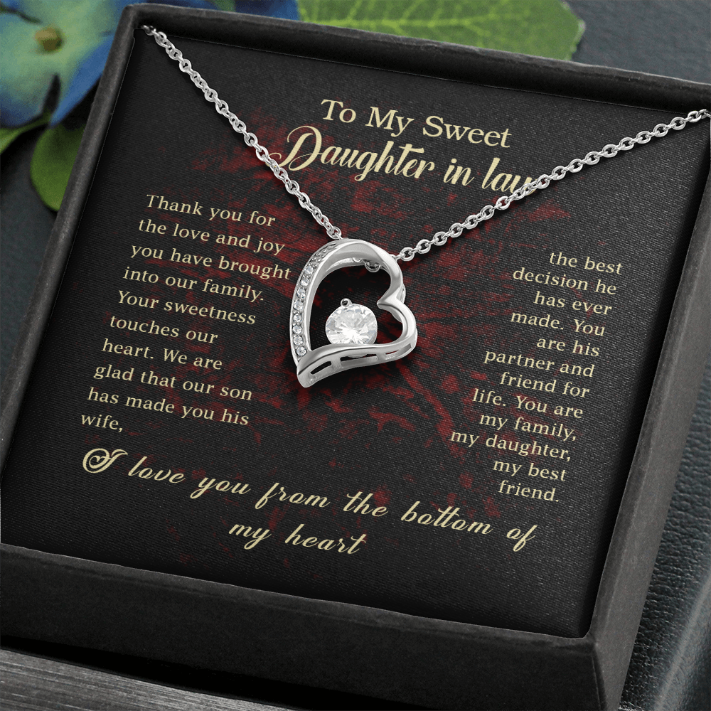 Daughter-in-Law - Thank You for the Love - Forever Love Necklace