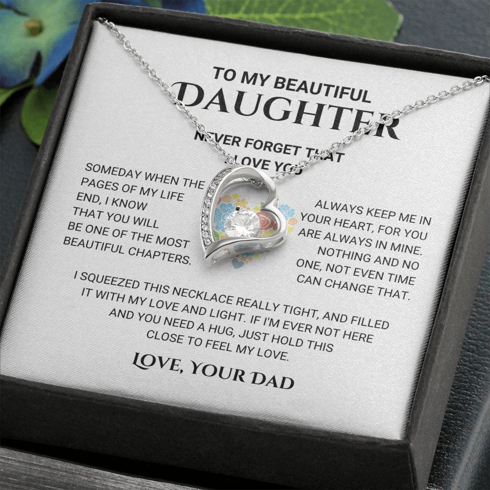 To My Beautiful Daughter - Forever Love Necklace