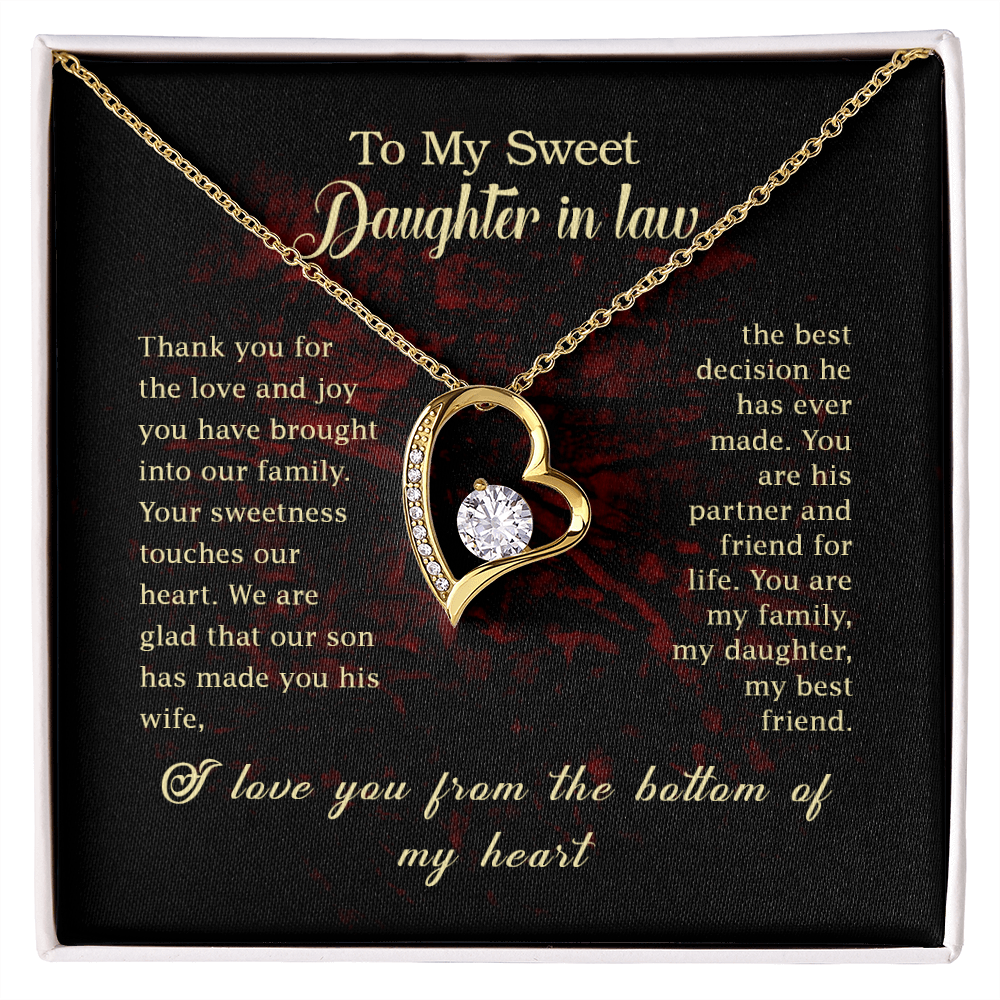 Daughter-in-Law - Thank You for the Love - Forever Love Necklace