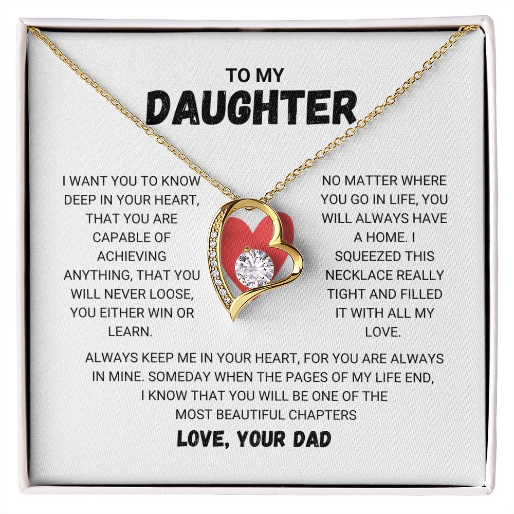 To My Daughter - Forever Love Necklace