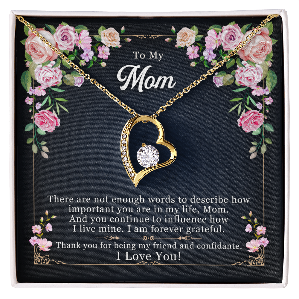 Mom - Forever Grateful - Forever Love Necklace