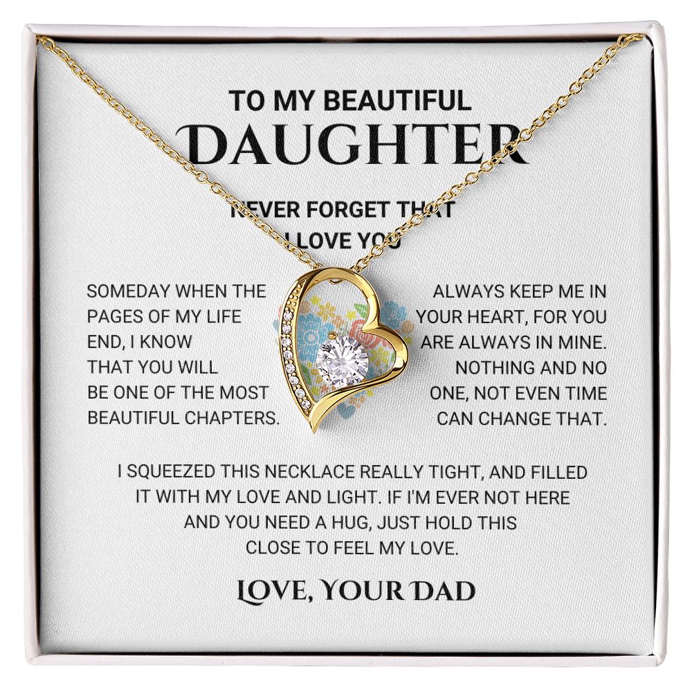 To My Beautiful Daughter - Forever Love Necklace