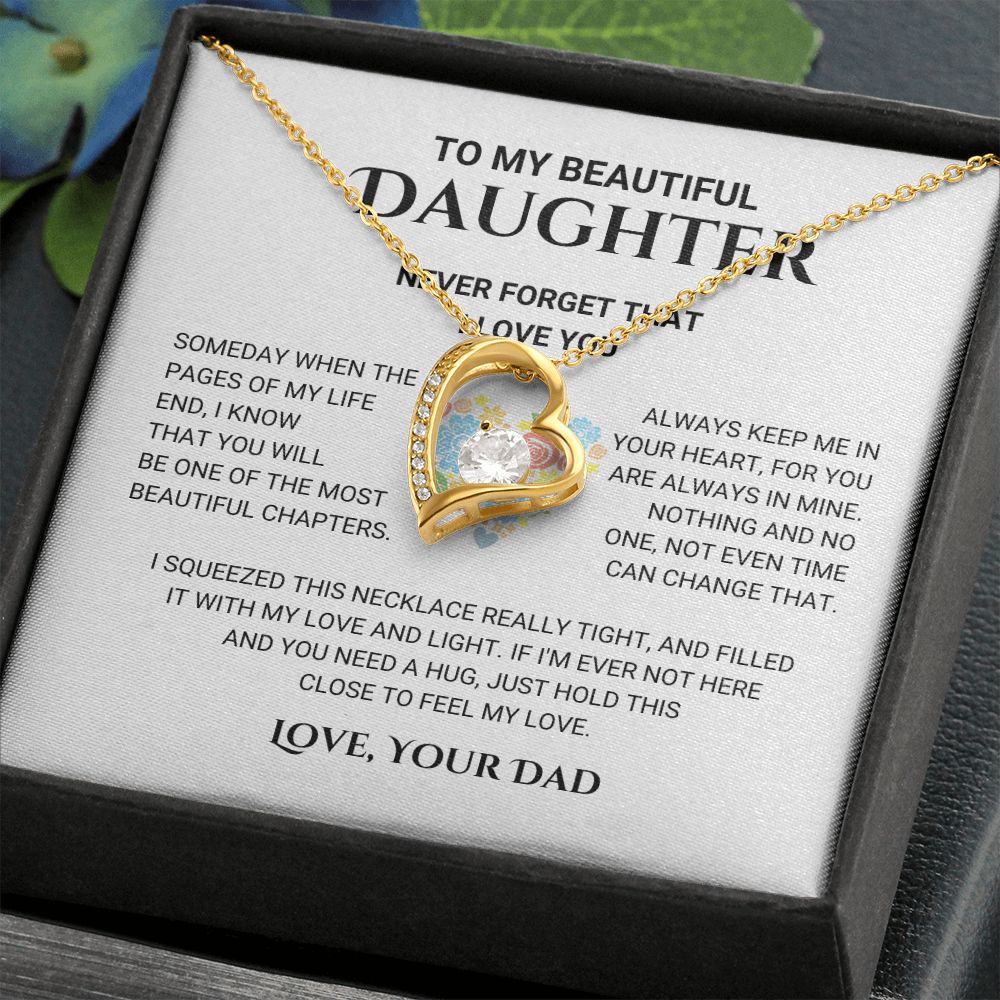 To My Beautiful Daughter - Forever Love Necklace