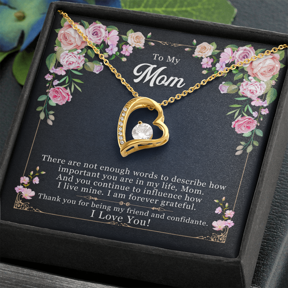 Mom - Forever Grateful - Forever Love Necklace