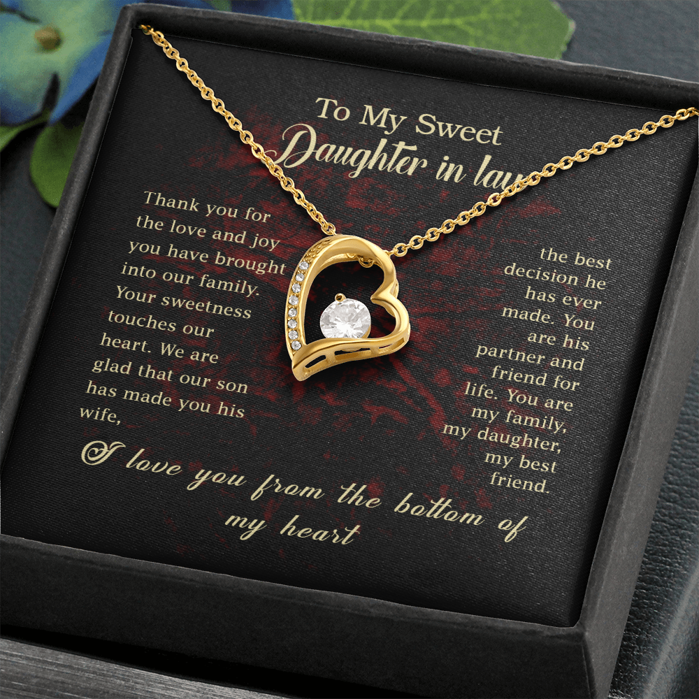 Daughter-in-Law - Thank You for the Love - Forever Love Necklace