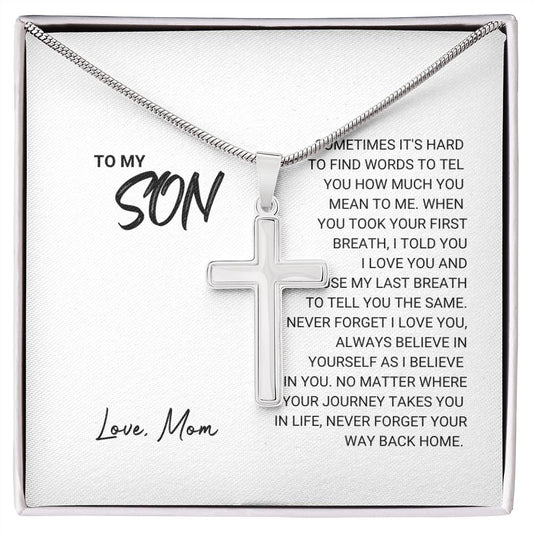 To My Son - Cross Necklace
