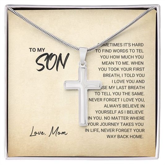 To My Son - Cross Necklace